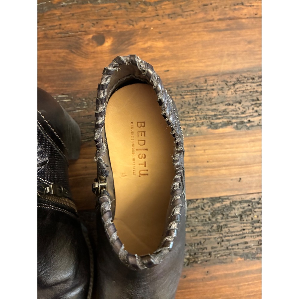 Bed|Stu Ankle Boots "Carla" Hand Stitch Luxury Leather Booties Women's Size 8 - Picture 4 of 5